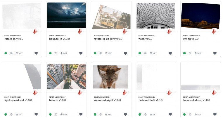 A collection of animations that can be used with any inline style library