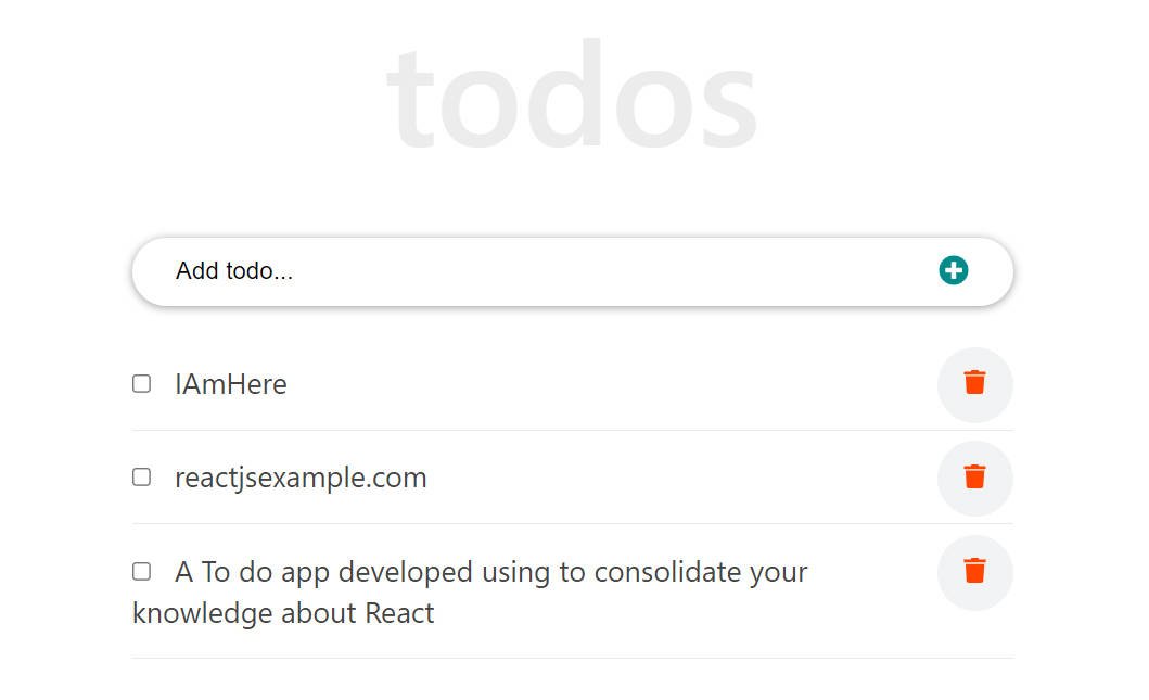 A To do app developed using to consolidate your knowledge about React