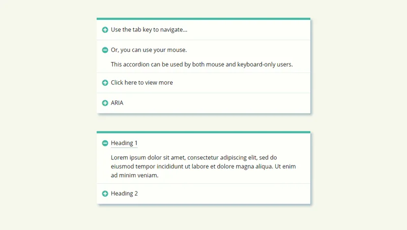 ARIA Accessible Accordion