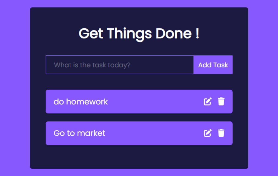 A Todo list App using React
