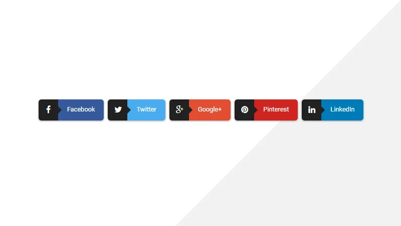 Social Buttons With Icon Fonts