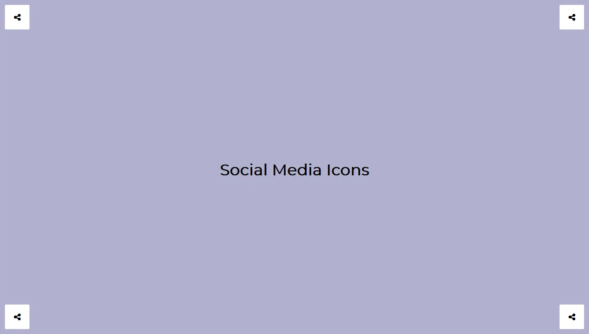 Social Media Icons Share