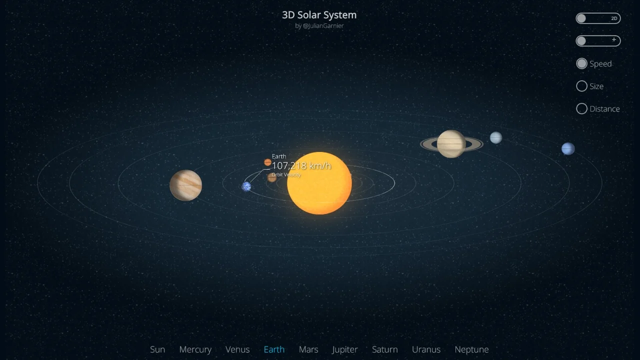 CSS 3D Solar System