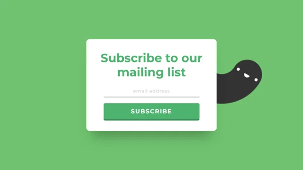 Collection of free HTML and CSS subscribe form code examples