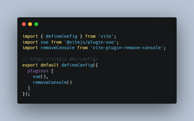 A vite plugin that deletes console.log in the production environment