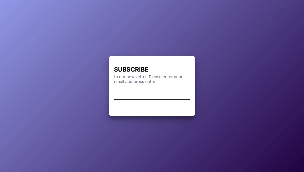 Signing Up for the Newsletter