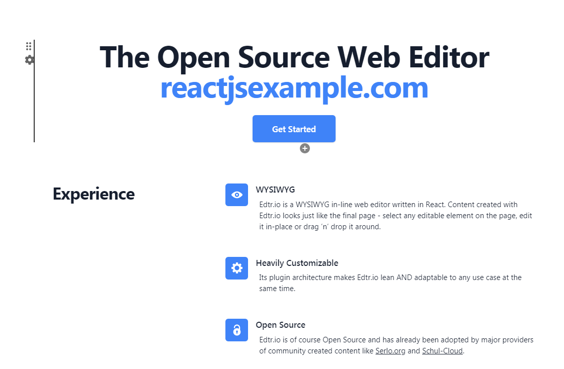 A WYSIWYG in-line web editor written in React