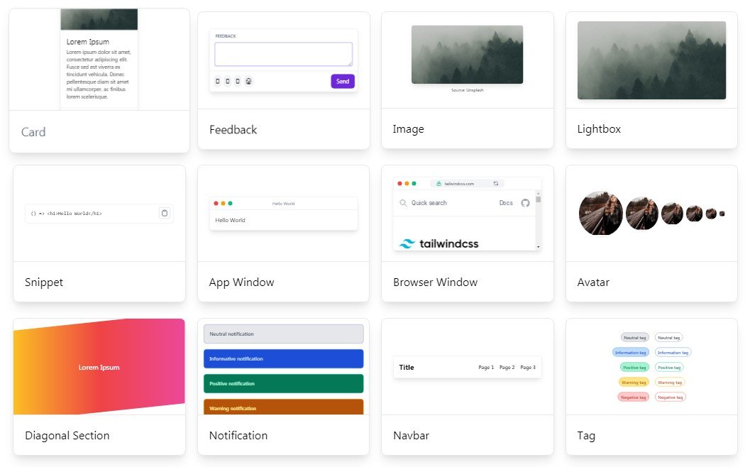 A collection of Tailwind Layouts with react