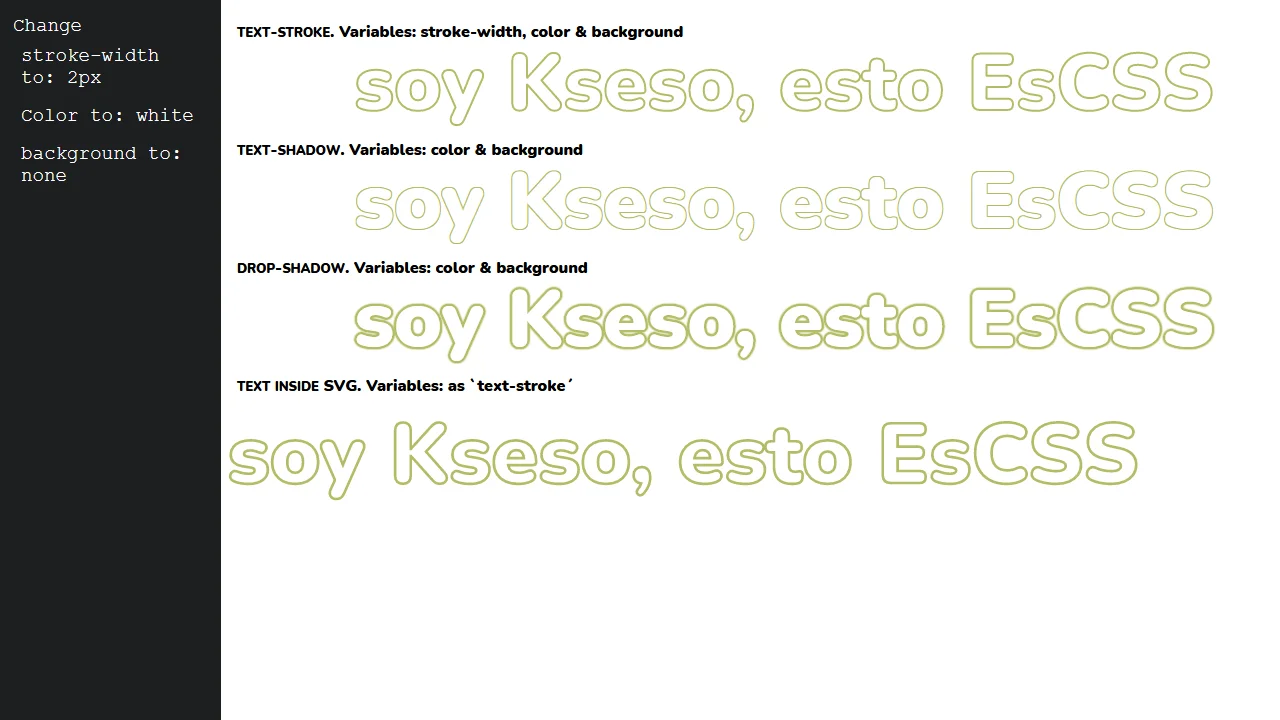 text-stroke: 4 Ways