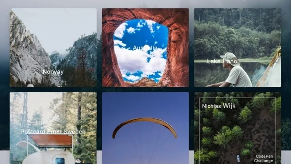 Collection of free HTML and CSS thumbnail code examples