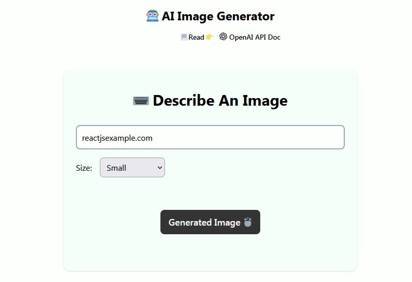 AI image generator built with React.js
