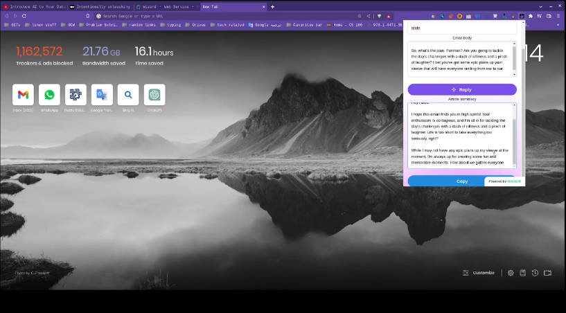 An AI Assistant Chrome Extension built with React