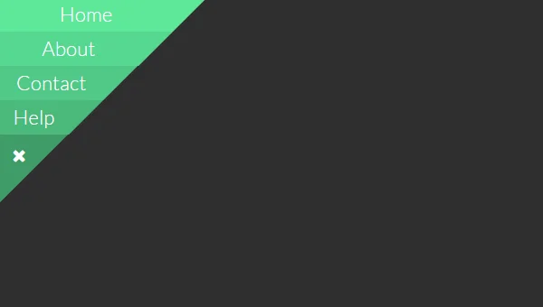 Triangular Mobile Toggle Navigation