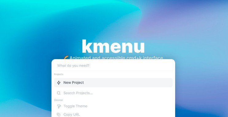 An animated and accessible command menu