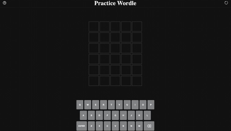 An app for practicing the Wordle game Built with Next.js