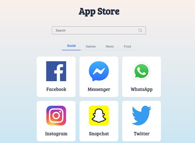 An App Store WebSite Build With React.js