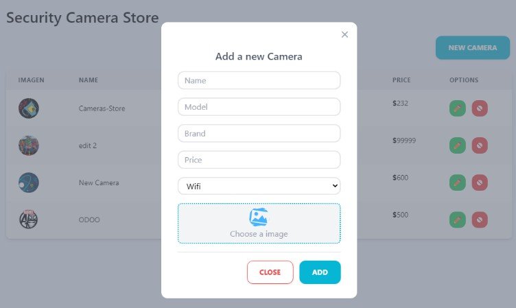 A complete CRUD of a camera store made with ReactJS