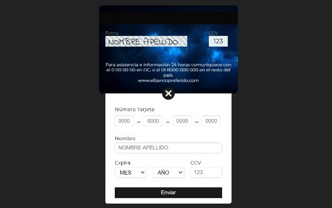 An Application Of A Credit Card Form With Live Data Update Built With React