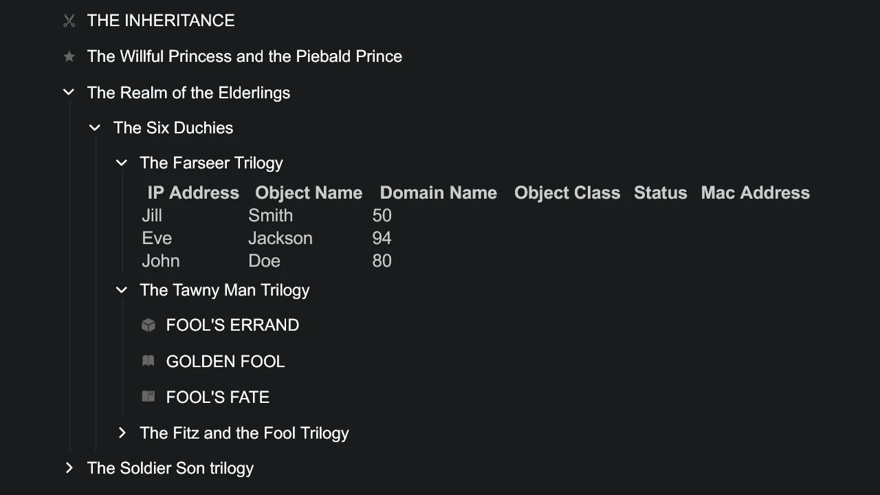 TreeView Details/Summary