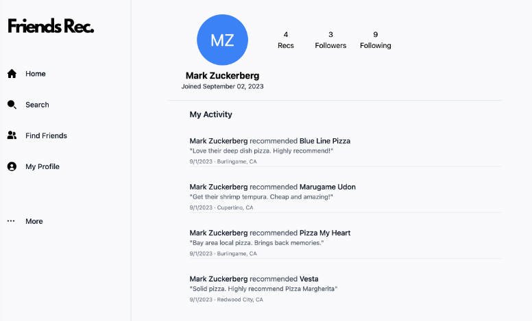 An application that leverages your personal social connections to provide restaurant recommendations