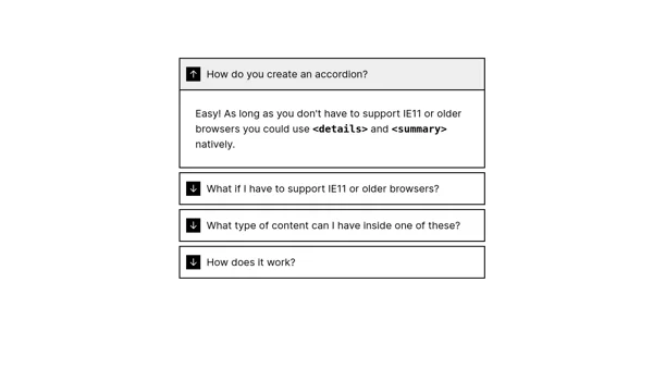 Collection of free HTML and CSS vertical accordion code examples from Codepen and other resources