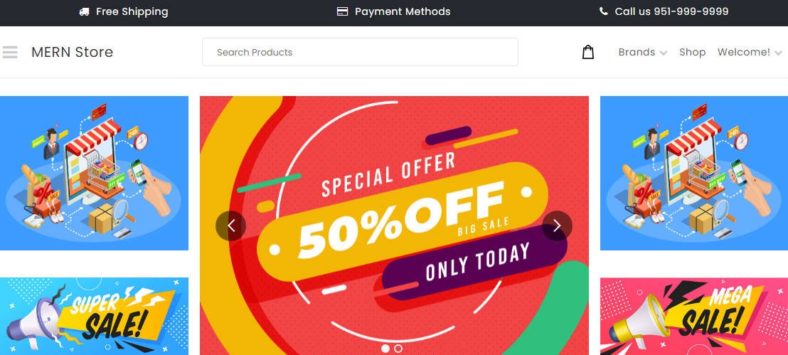 An ecommerce store built with MERN stack, and utilizes third party API's