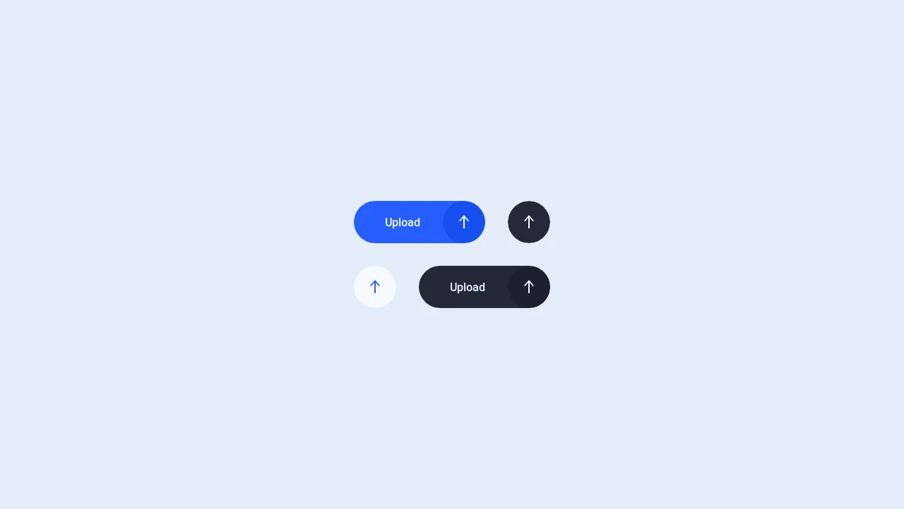 Collection of free HTML button with vanilla JavaScript code examples: animated, multiple, confirm, delete, download/upload, submit and with hover/click/hold effects