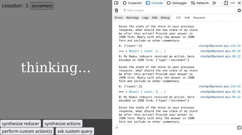An experiment in prototyping webapps with ChatGPT as a universal Redux reducer