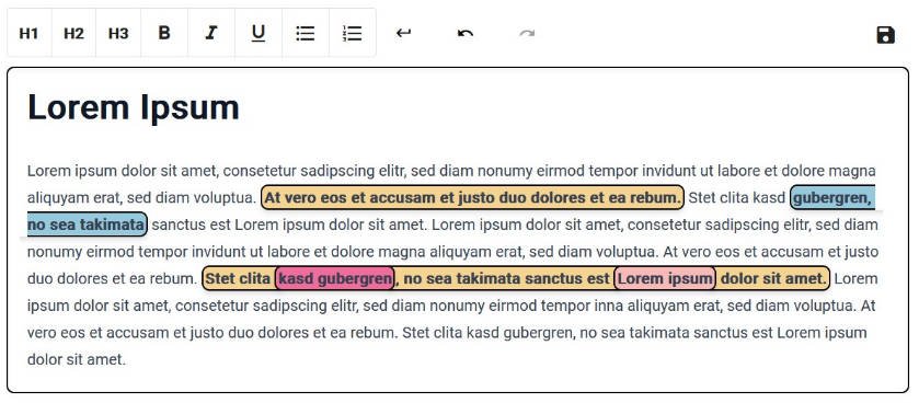 An extension for the Tiptap editor, enabling the annotation of text