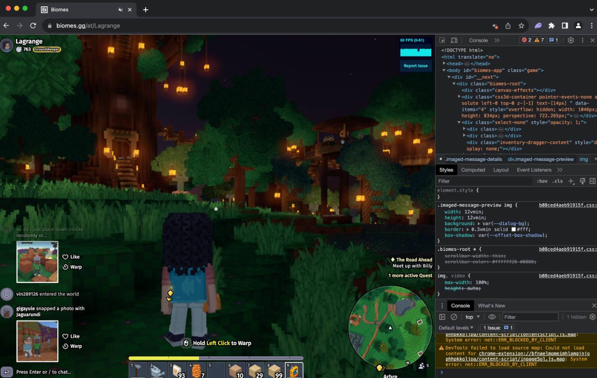An open source massively-multiplayer, fully destructable game running in a web browser