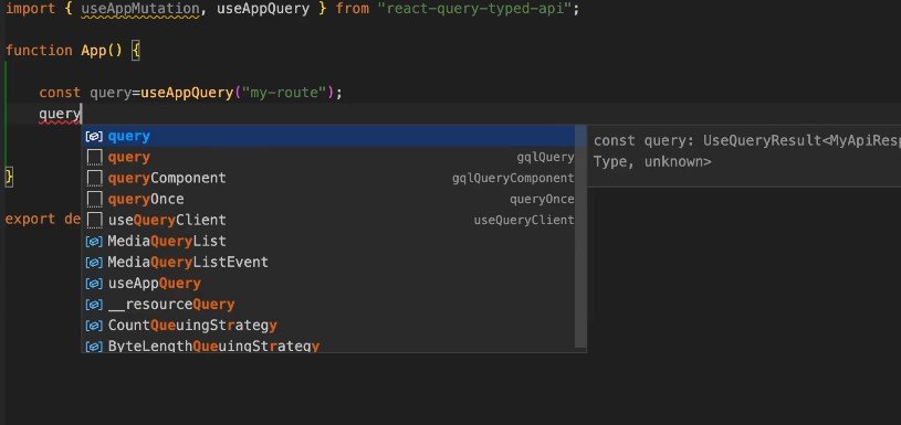 An opinioneted wrapper around react-query to implement fully typed api requests