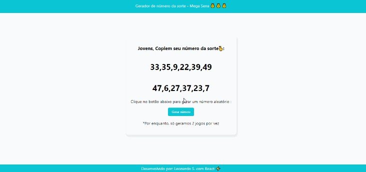App to create randomic numbers for lotery bet (six numbers sequences)