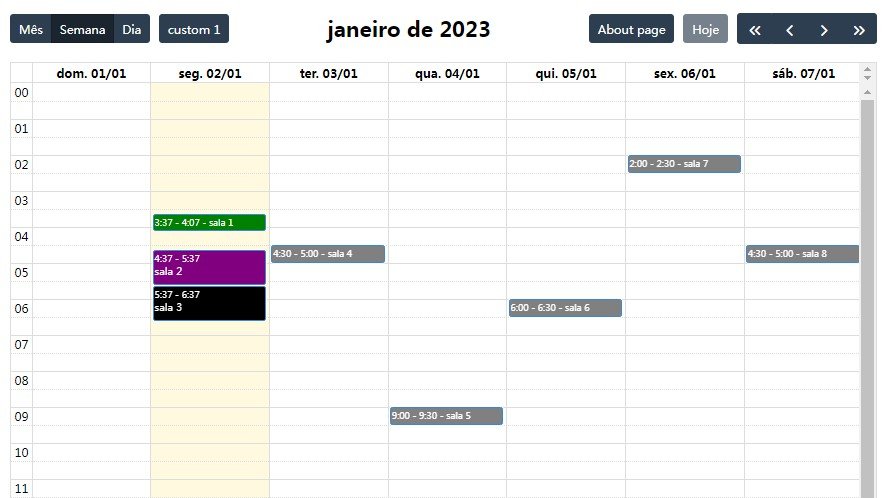 Application in next.js using fullcalendar library