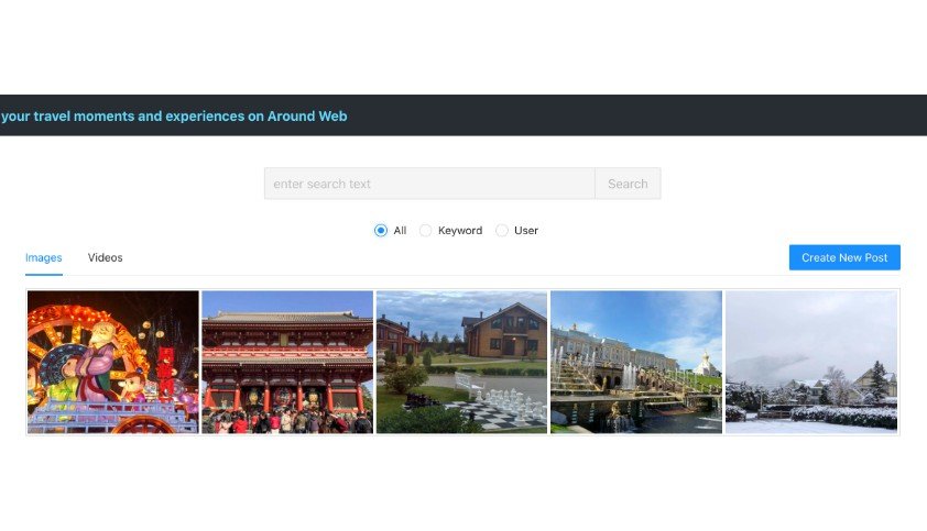 Around: A cloud and react based network