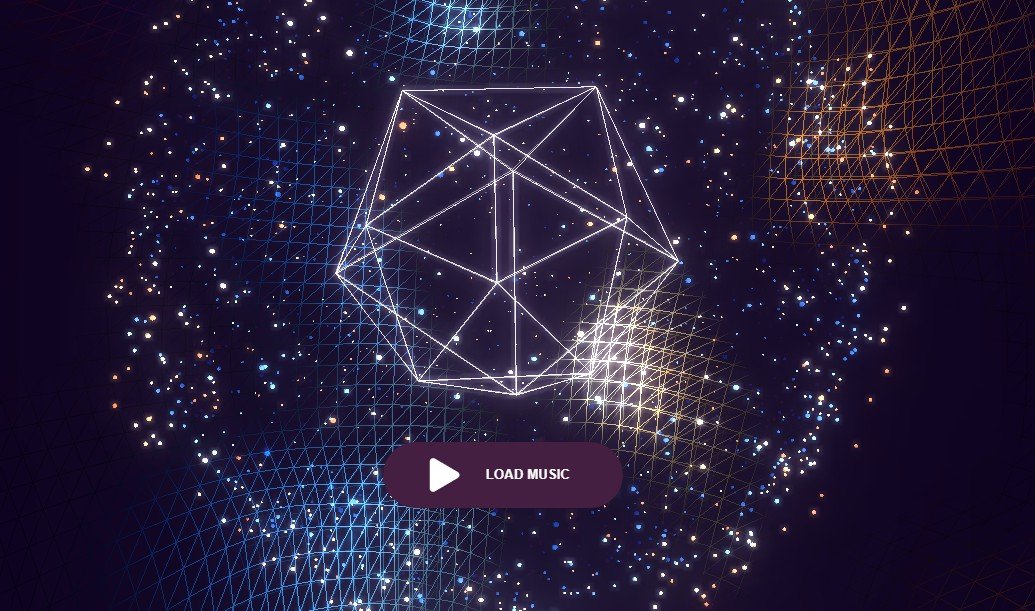 Audio-reactive visual created with ThreeJS