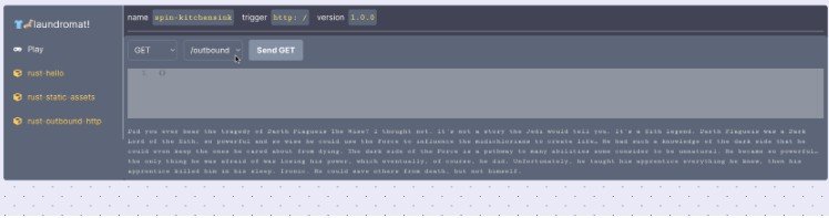 A console for fermyon/Spin apps