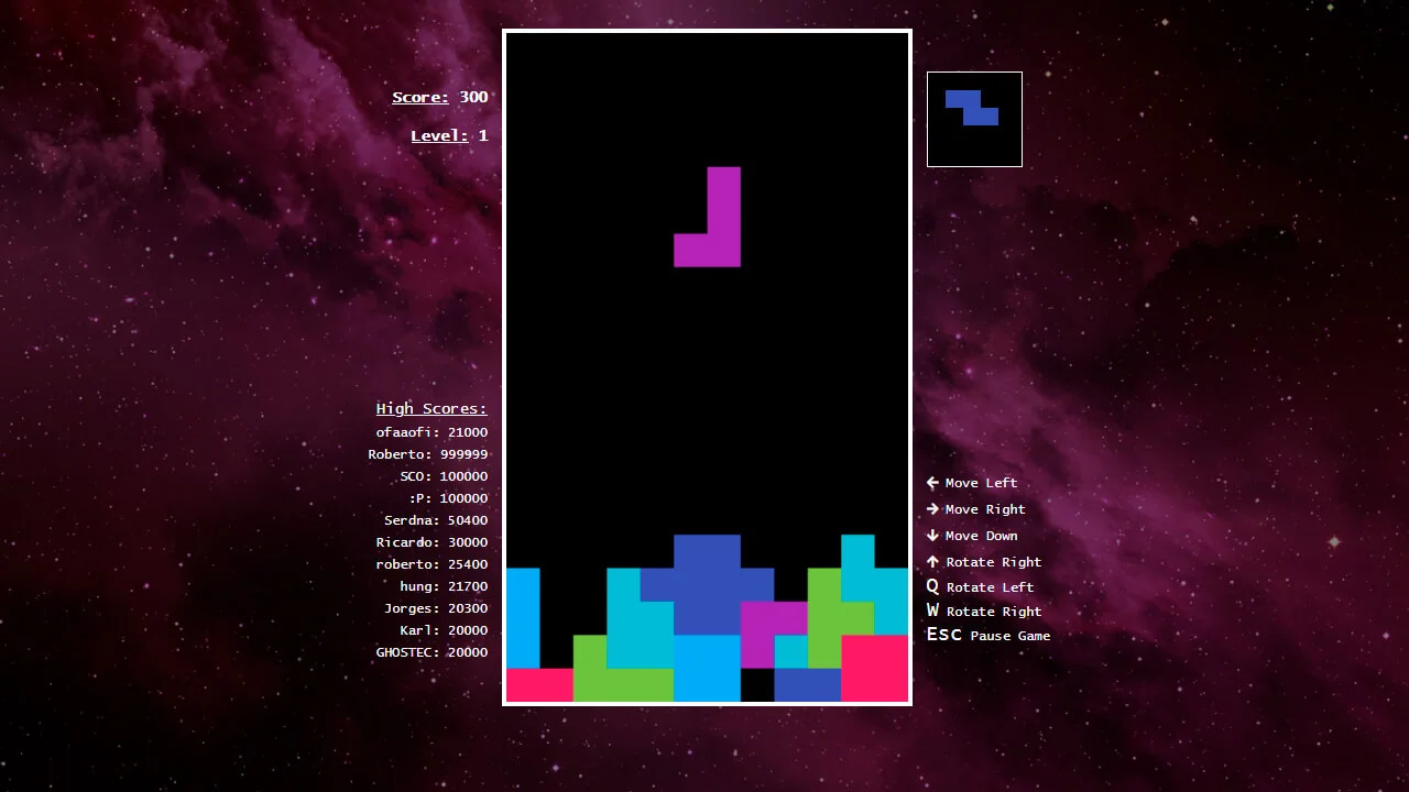 Tetris With High Score Tracking
