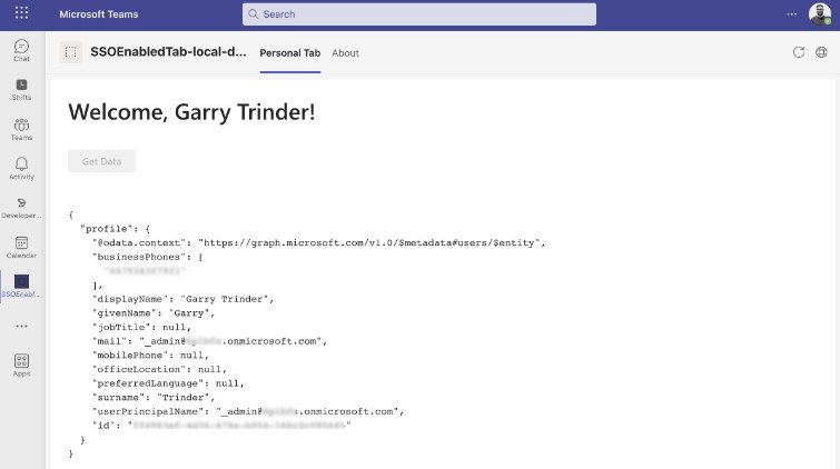 Barebones SSO Enabled Tab project for Microsoft Teams Toolkit for Visual Studio Code