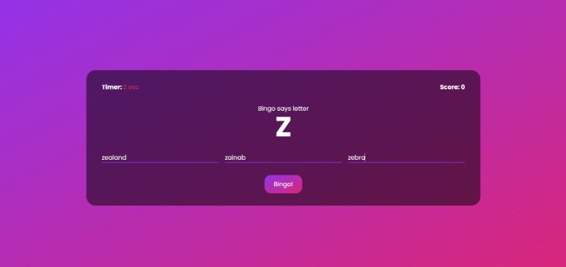 Bingo Letter Game made with React, TypeScript and Tailwind CSS
