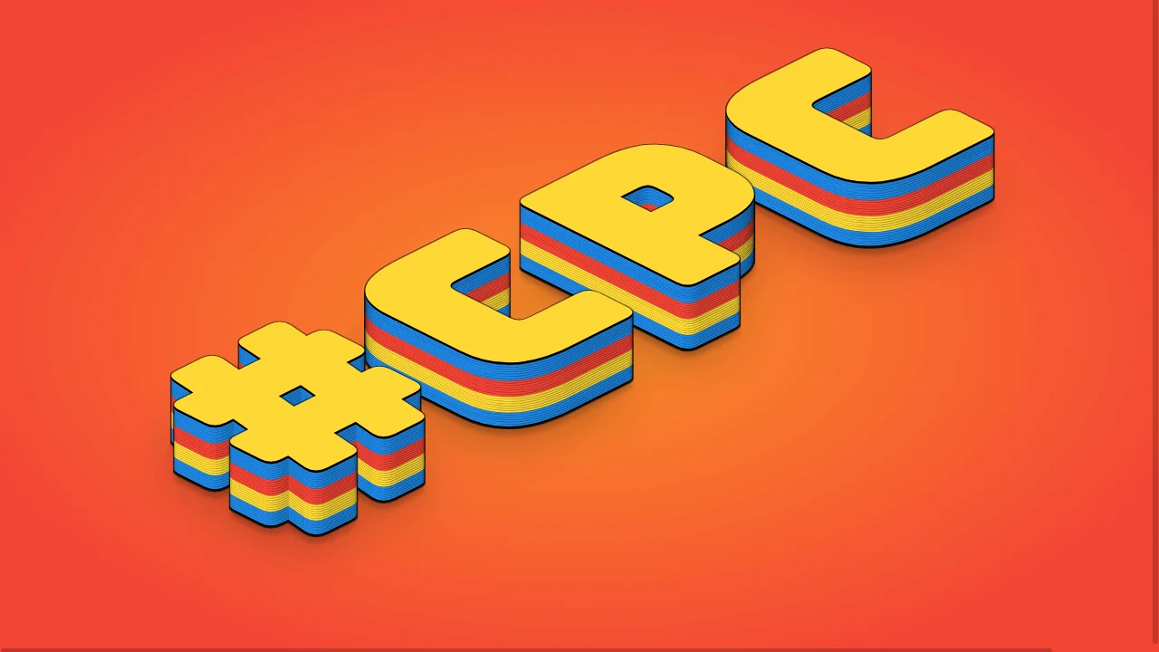 Primary Colors Isometric Text