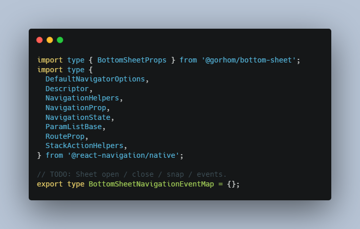 Bottom sheet navigator for React Navigation