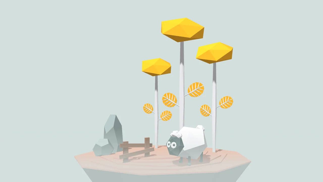 Low Poly Sheepfold With threeJS