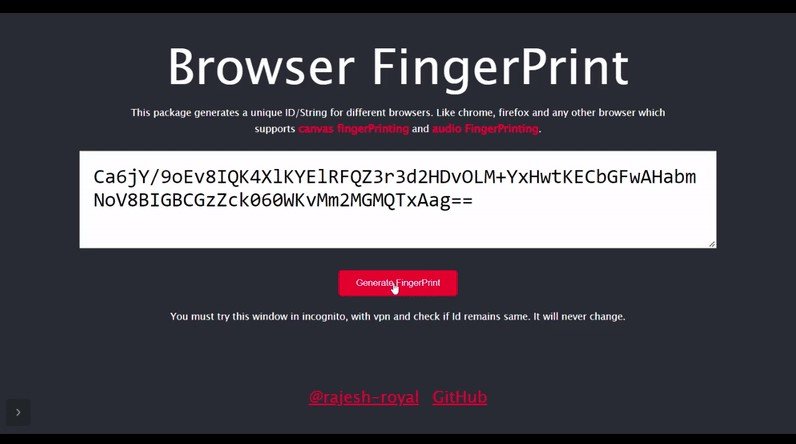 Broprint.Js: React Package Generates A Unique Id/String For Different Browsers