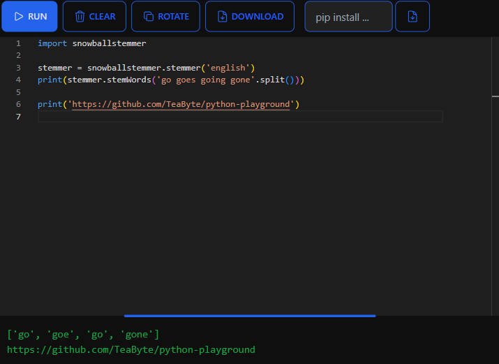 Browser based Python playground made using ReactJS with MicroPIP