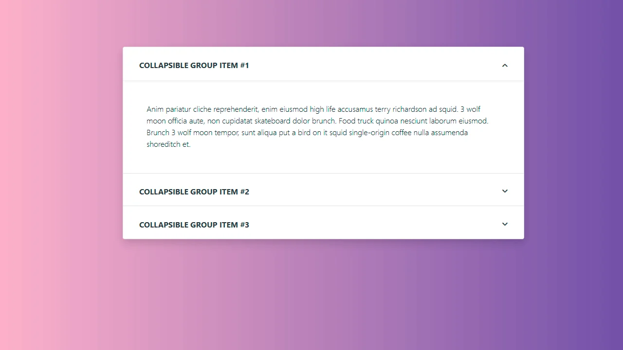 Collection of free Bootstrap accordion code examples.
