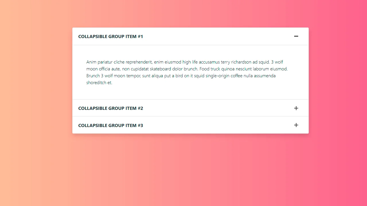Bootstrap 4 Accordion