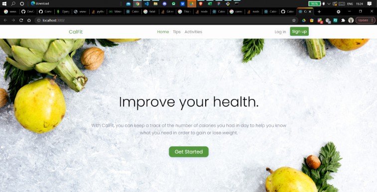 CalFit tracks your weight and calculates a recommended daily calorie intake