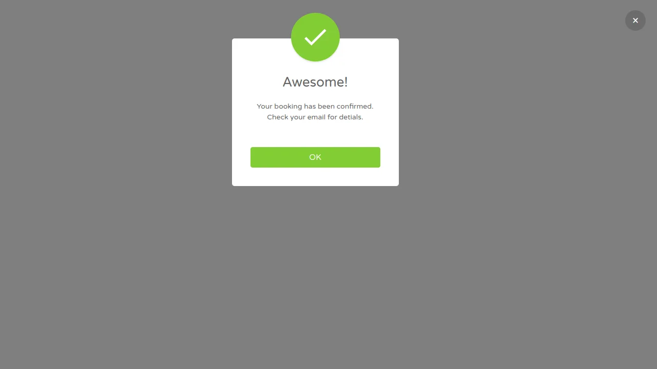 Bootstrap Simple Success Confirmation Popup