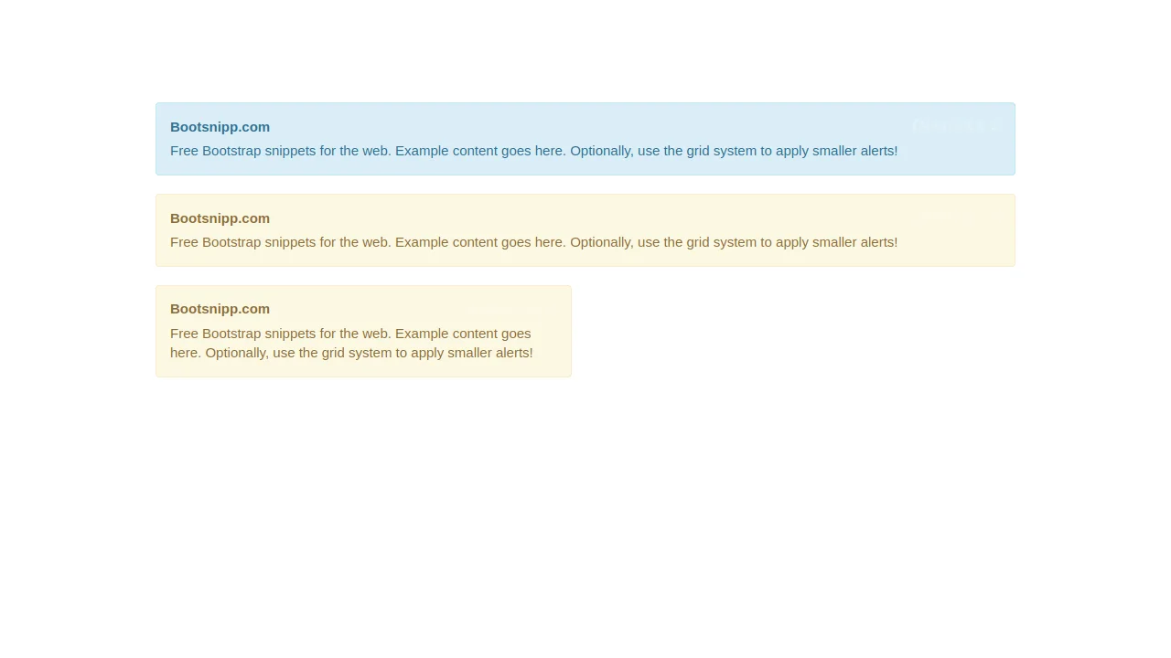 Clean Bootstrap Dismissable Alert
