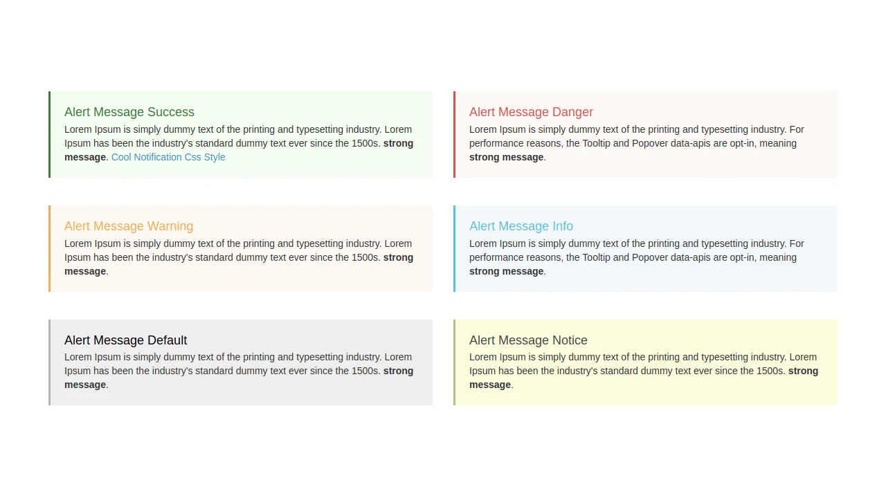 Alert Messages Like the Docs